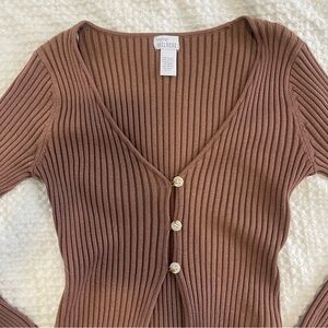 West of Melrose ribbed cardigan